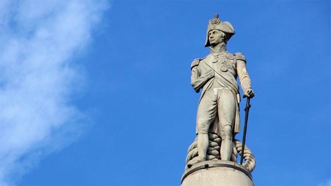 Statue von Lord Nelson auf der Nelson Column